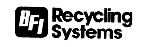BFI RECYCLING SYSTEMS logo