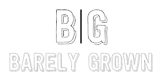 BG BARELY GROWN logo