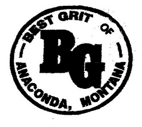 BG BEST GRIT OF ANACONDA, MONTANA logo