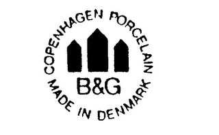 B&G COPENHAGEN PORCELAIN MADE IN DENMARK logo