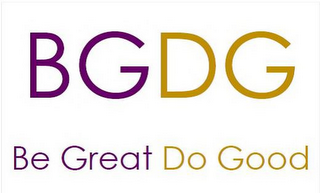 BGDG BE GREAT DO GOOD logo