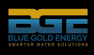 BGE BLUE GOLD ENERGY SMARTER WATER SOLUTIONS logo