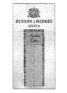 BH BENSON & HEDGES 100'S LIGHTS FILTER logo