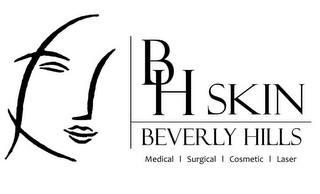 BH SKIN BEVERLY HILLS MEDICAL SURGICAL COSMETIC LASER logo