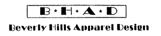 B*H*A*D BEVERLY HILLS APPAREL DESIGN logo