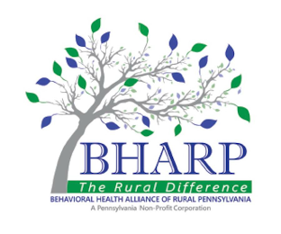 BHARP THE RURAL DIFFERENCE BEHAVIROAL HEALTH ALLIANCE OF RURAL PENNSYLVANIA A PENNSYLVANIA NON- PROFIT CORPORATION logo