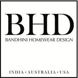 BHD HOMEWEAR DESIGN AUSTRALIA logo
