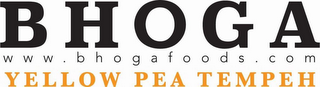 BHOGA WWW. BHOGAFOODS.COM YELLOW PEA TEMPEH logo