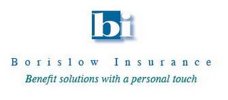 BI BORISLOW INSURANCE BENEFIT SOLUTIONS WITH A PERSONAL TOUCH logo