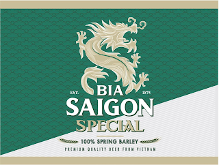 BIA SAIGON SPECIAL EST. 1875 100% SPRING BARLEY PREMIUM QUALITY BEER FROM VIETNAM logo