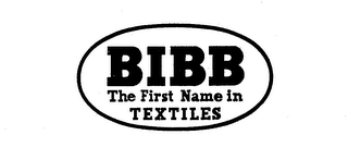 BIBB THE FIRST NAME IN TEXTILES logo