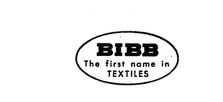 BIBB THE FIRST NAME IN TEXTILES logo