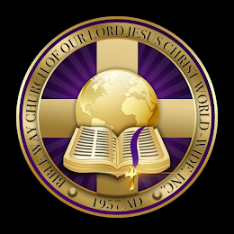 BIBLE WAY CHURCH OF OUR LORD JESUS CHRIST WORLD-WIDE, INC. 1957 AD logo