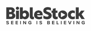 BIBLESTOCK SEEING IS BELIEVING logo