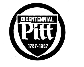 BICENTENNIAL PITT 1787-1987 logo