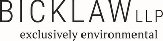 BICK LAW LLP EXCLUSIVELY ENVIRONMENTAL logo
