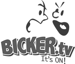 BICKER.TV IT'S ON! logo