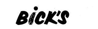 BICK'S logo