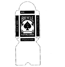BICYCLE PLAYING CARDS AIR-CUSHION FINISH THE U.S. PLAYING CARD CO. MADE IN THE U.S.A. 808 logo