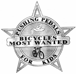 BICYCLES MOST WANTED PUSHING PEDALS FOR KIDS logo