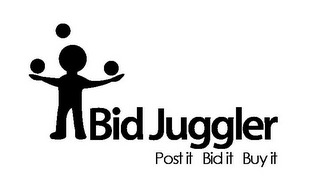 BID JUGGLER POST IT BID IT BUY IT logo
