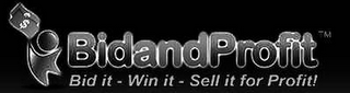 BIDANDPROFIT. BID IT...WIN IT...SELL ITFOR PROFIT! logo