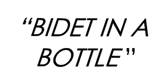"BIDET IN A BOTTLE" logo