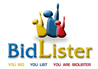 BIDLISTER YOU BID YOU LIST YOU ARE BIDLISTER logo