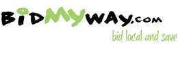 BIDMYWAY.COM BID LOCAL AND SAVE logo