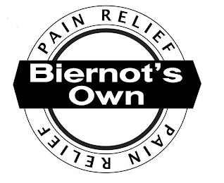 BIERNOT'S OWN PAIN RELIEF PAIN RELIEF logo
