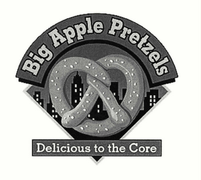BIG APPLE PRETZELS DELICIOUS TO THE CORE logo