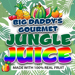 BIG DADDY'S GOURMET JUNGLE JUICE MADE WITH 100% REAL FRUIT logo