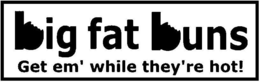 BIG FAT BUNS GET EM' WHILE THEY'RE HOT! logo