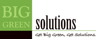 BIG GREEN SOLUTIONS GET BIG GREEN, GET SOLUTIONS. logo