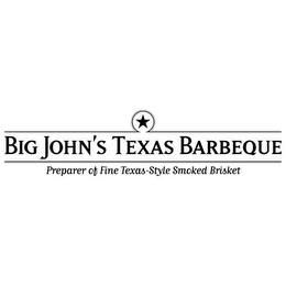 BIG JOHN'S TEXAS BARBEQUE PREPARER OF FINE TEXAS-STYLE SMOKED BRISKET logo