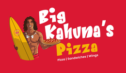 BIG KAHUNA'S PIZZA BKP SINCE 1994 BIG KAHUNA'S PIZZA PIZZA | SANDWICHES | WINGS logo