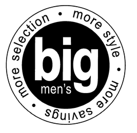 BIG MEN'S MORE SELECTION MORE STYLE MORE SAVINGS logo