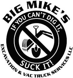 BIG MIKE'S EXCAVATION & VAC TRUCK SERVICES LLC IF YOU CAN'T DIG IT, SUCK IT! logo