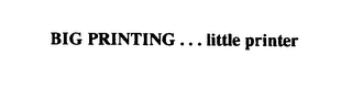 BIG PRINTING...LITTLE PRINTER logo