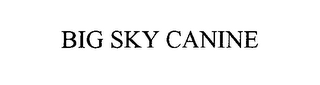 BIG SKY CANINE logo