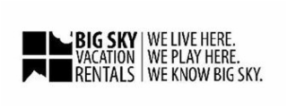 BIG SKY VACATION RENTALS WE LIVE HERE. WE PLAY HERE. WE KNOW BIG SKY. logo