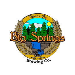 BIG SPRINGS BREWING CO. ATHENS, GA EST. 2013 logo
