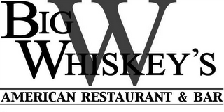 BIG W WHISKEY'S AMERICAN RESTAURANT & BAR logo
