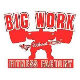 BIG WORK FITNESS FACTORY "GYM WITHOUT LIMITS" logo