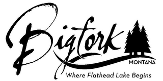 BIGFORK MONTANA WHERE FLATHEAD LAKE BEGINS logo