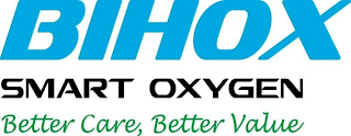 BIHOX SMART OXYGEN BETTER CARE, BETTER VALUE logo