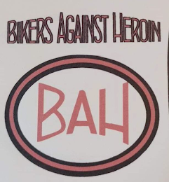 BIKERS AGAINST HEROIN BAH logo
