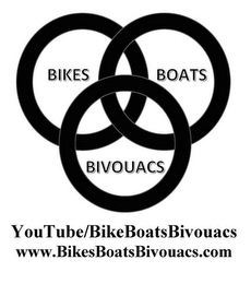BIKES BOATS BIVOUACS YOUTUBE/BIKESBOATSBIVOUACS WWW.BIKEBOATSBIVOUACS.COM logo
