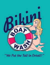 BIKINI BOAT WASH "WE PUT THE TAIL IN DETAIL!" logo
