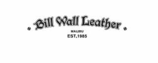 BILL WALL LEATHER MALIBU EST.1985 logo